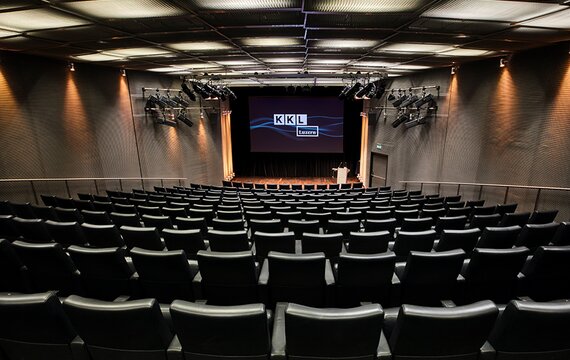 Sicht auf Bühne des Auditorium im KKL Luzern